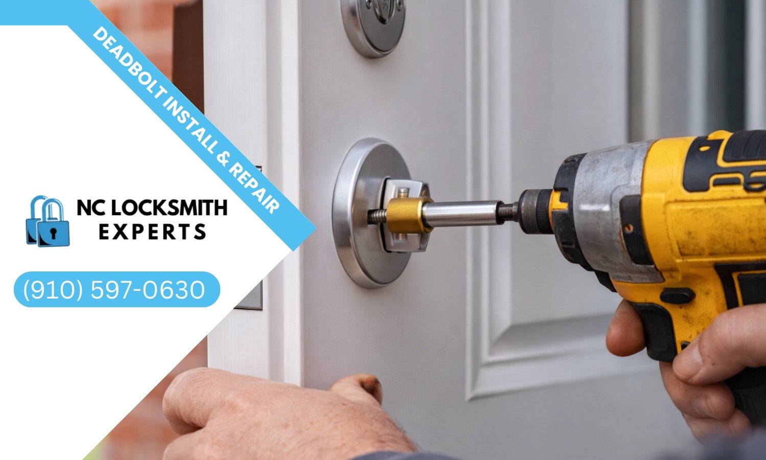 Deadbolts can wear out over time from daily use or exposure to weather. A deadbolt that sticks, becomes hard to turn, or doesn’t line up with the door frame may need repair.